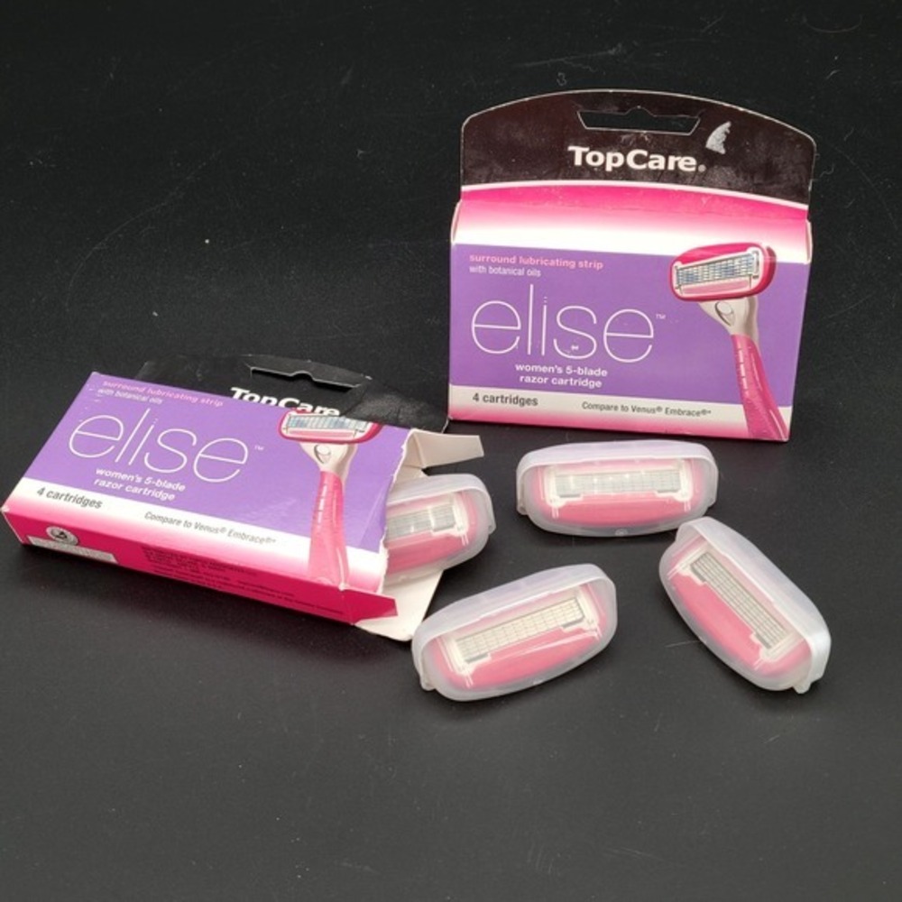 TopCare Elise 5-Blade Razor Cartridges Refill 8 Pack Fits Elise & Gillette Venus